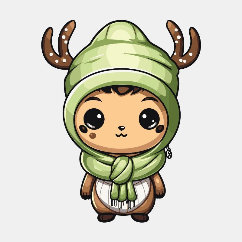 Deer Cute Winter Comic