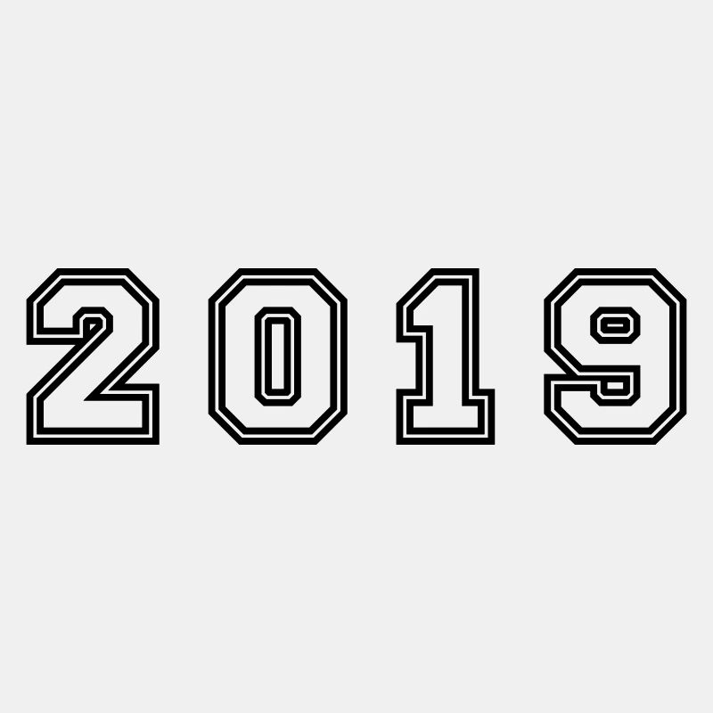 2019 Jahr Zahl