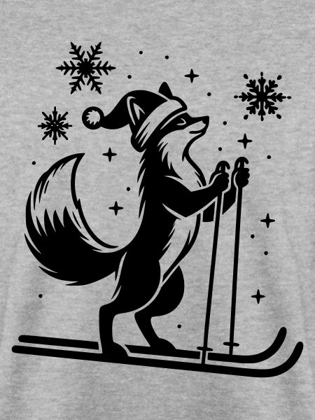 Weihnachtsfuchs auf Skiern