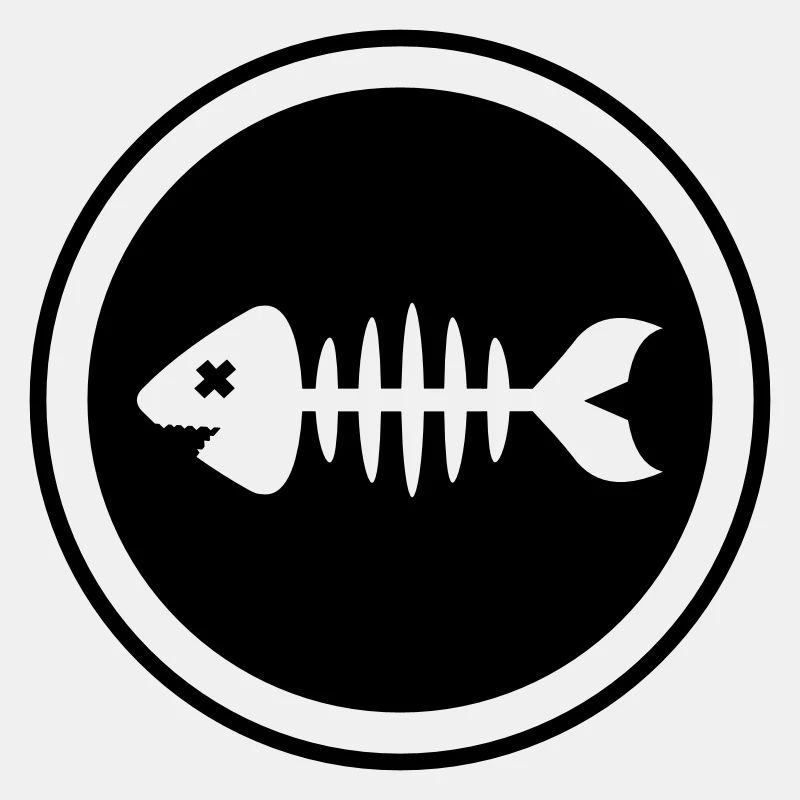 Fisch Symbol Knochen Gräte