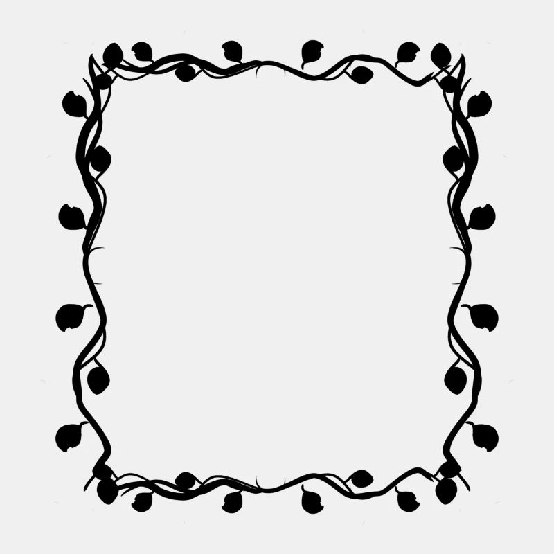 Leaves Square Branches Frame Square