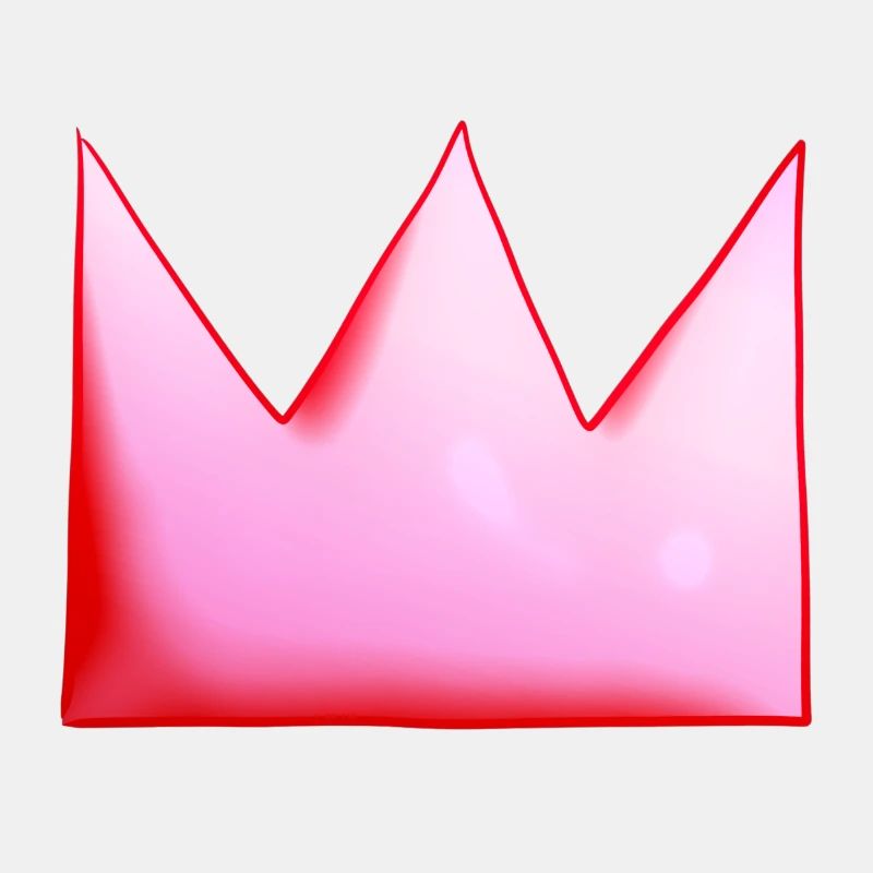 Couronne rose Forme du symbole de dessin animé
