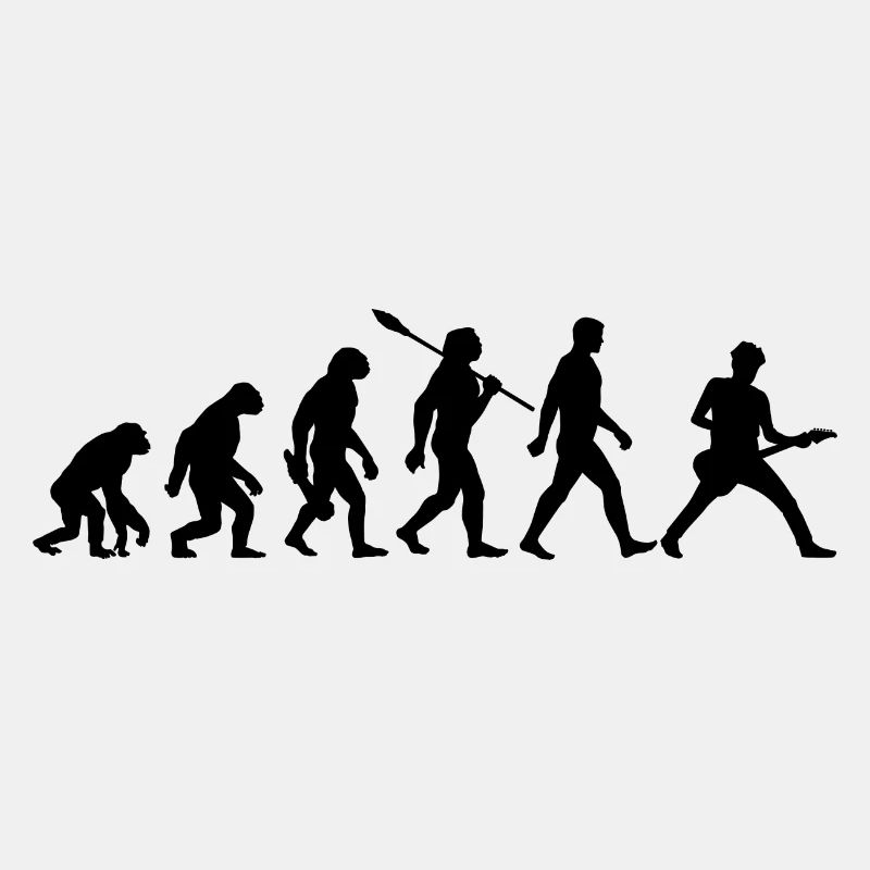 Evolution Gitarrist Rockmusiker