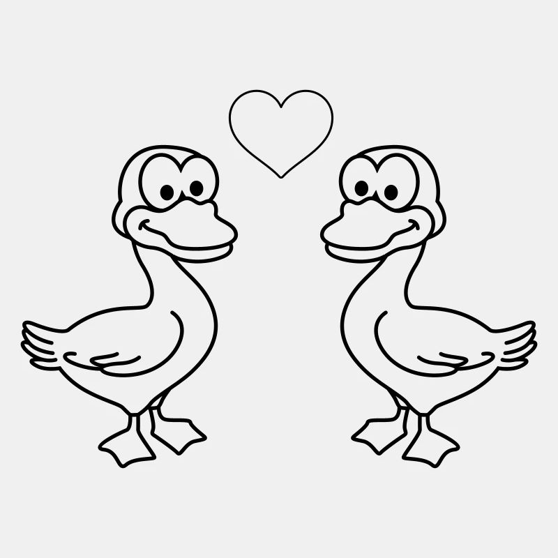 Canard Comic Couple amour