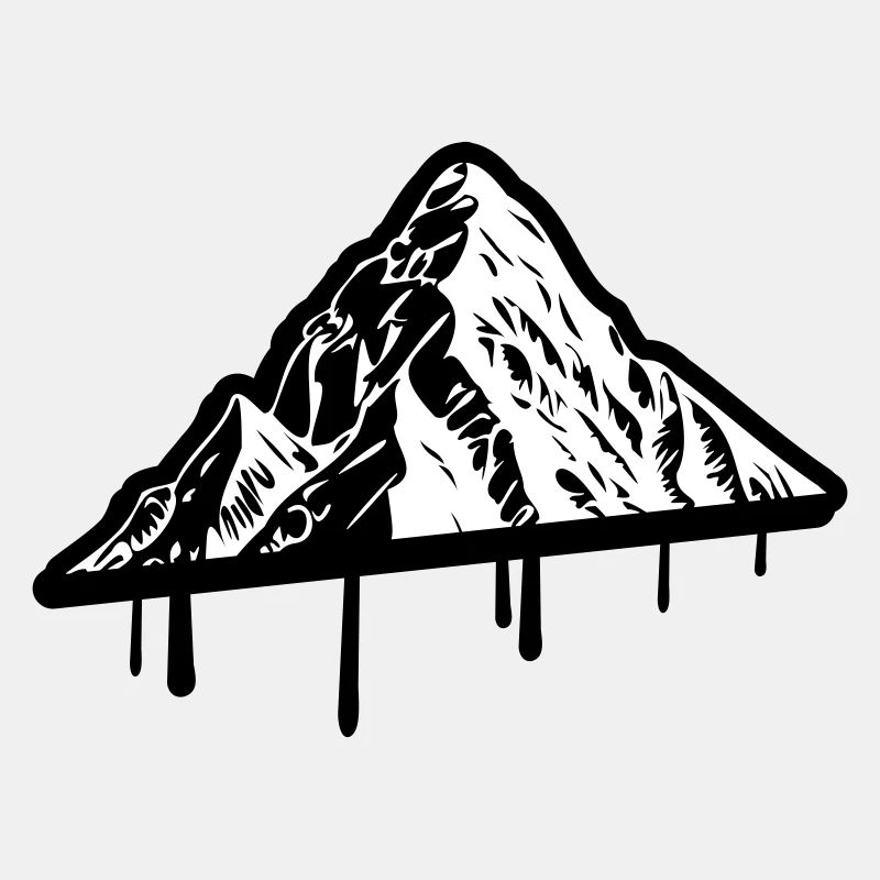 Berg Silhouette Symbol Mountains