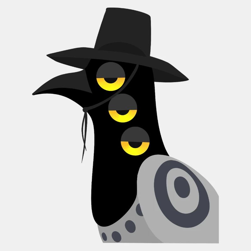 Dämonischer Vogel skeptisch