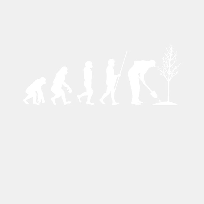 Gardener tree garden gardening tools evolution