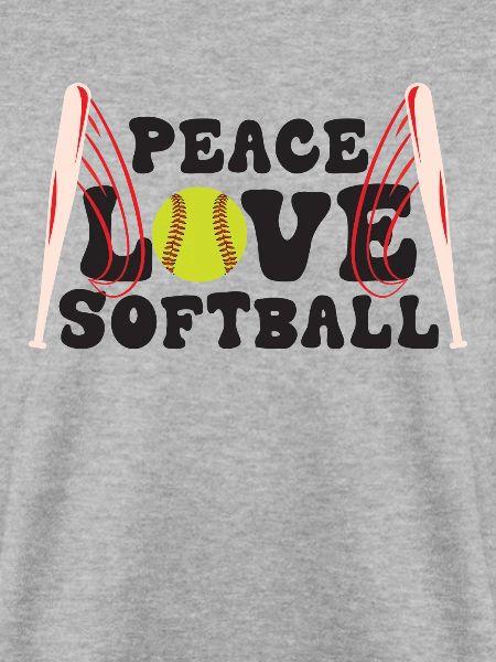 Mädchen Frieden Liebe Softball