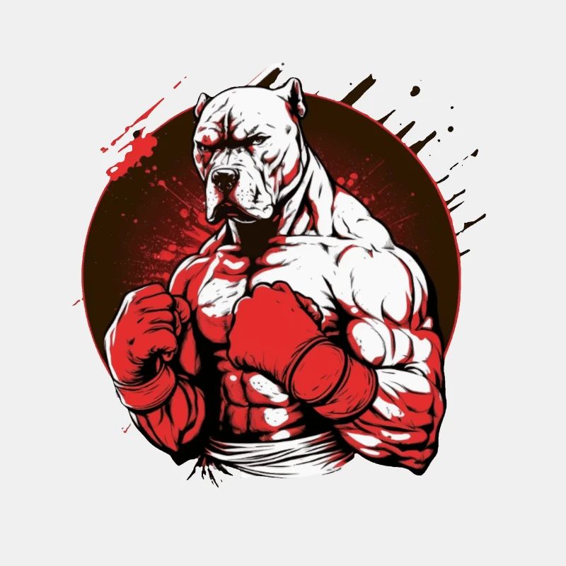 Kämpfender Pitbull Hund Kämpfer
