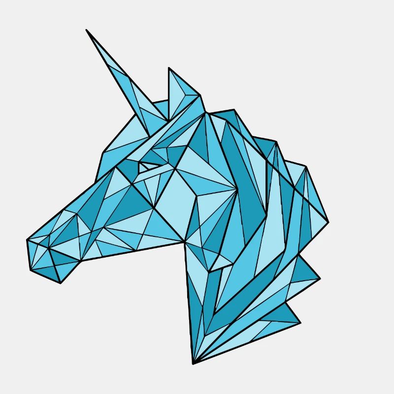 Unicorn Polygon Einhorn