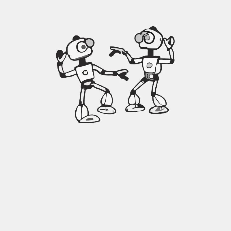 Süße tanzende Roboter