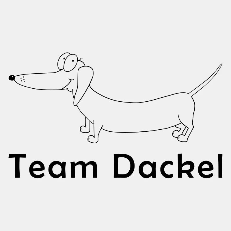 Team Dackel Umriss Dackel Vektor