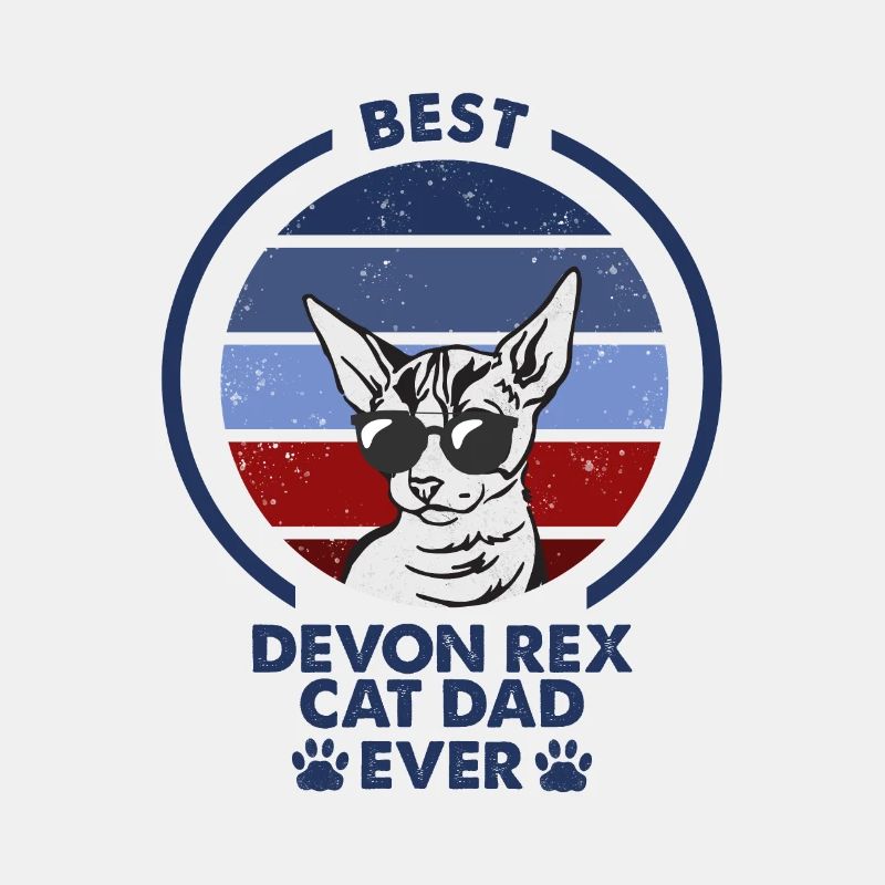 Cat Dad - Devon Rex Cat