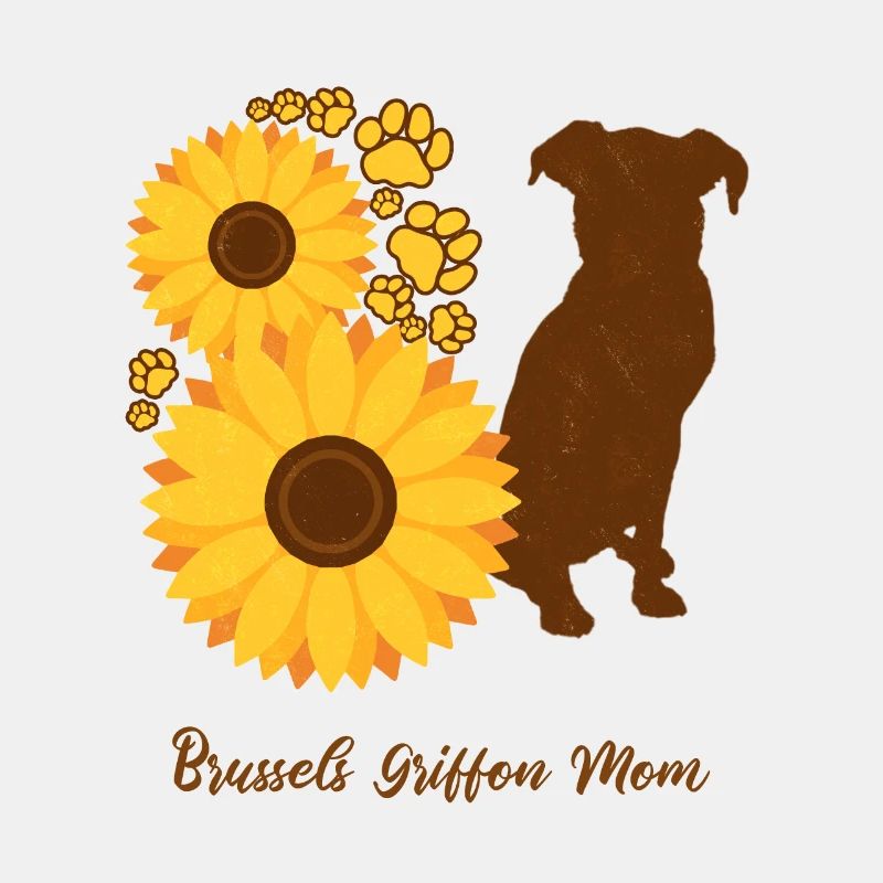 Sonnenblumenmutter - Brüsseler Griffon