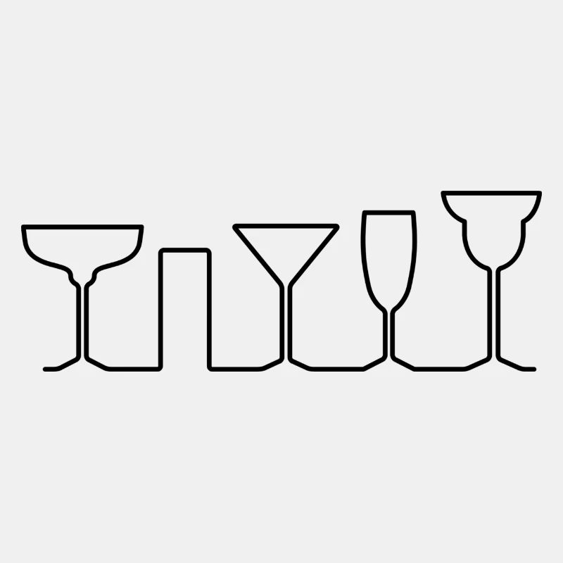 verres à alcool minimalistes