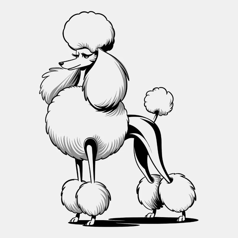 Caniche élégant au look élégant