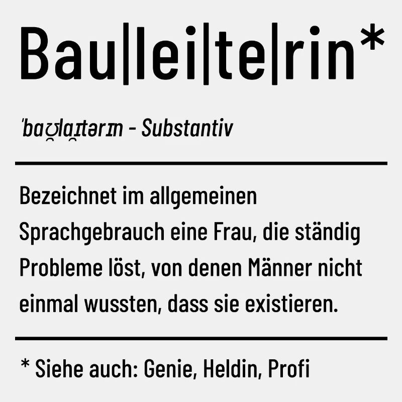 Bauleiterin - Baustelle - Bauleitung - Damen