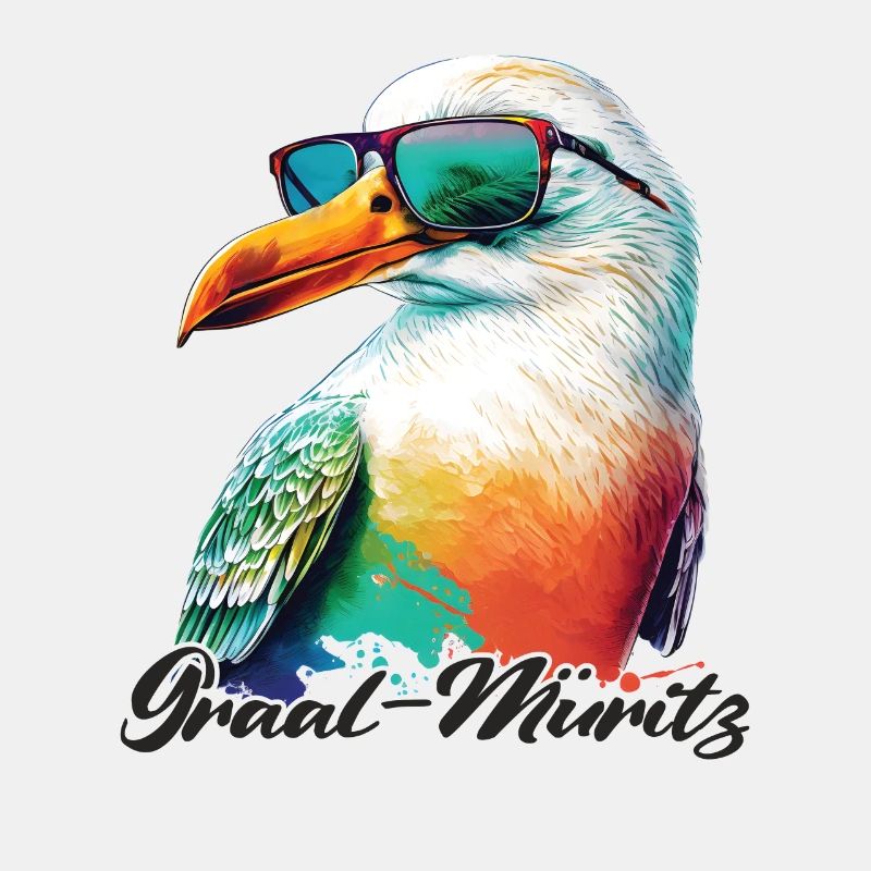 Graal Müritz vacances mouette fraîche avec lunettes de soleil