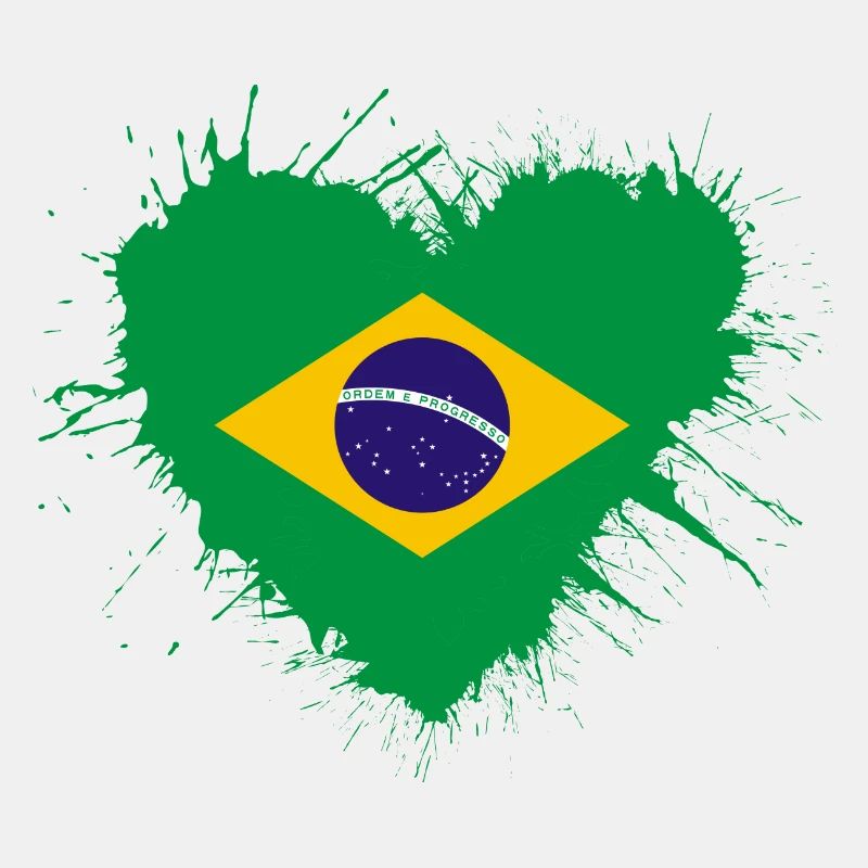 Brasilien Herz Flagge