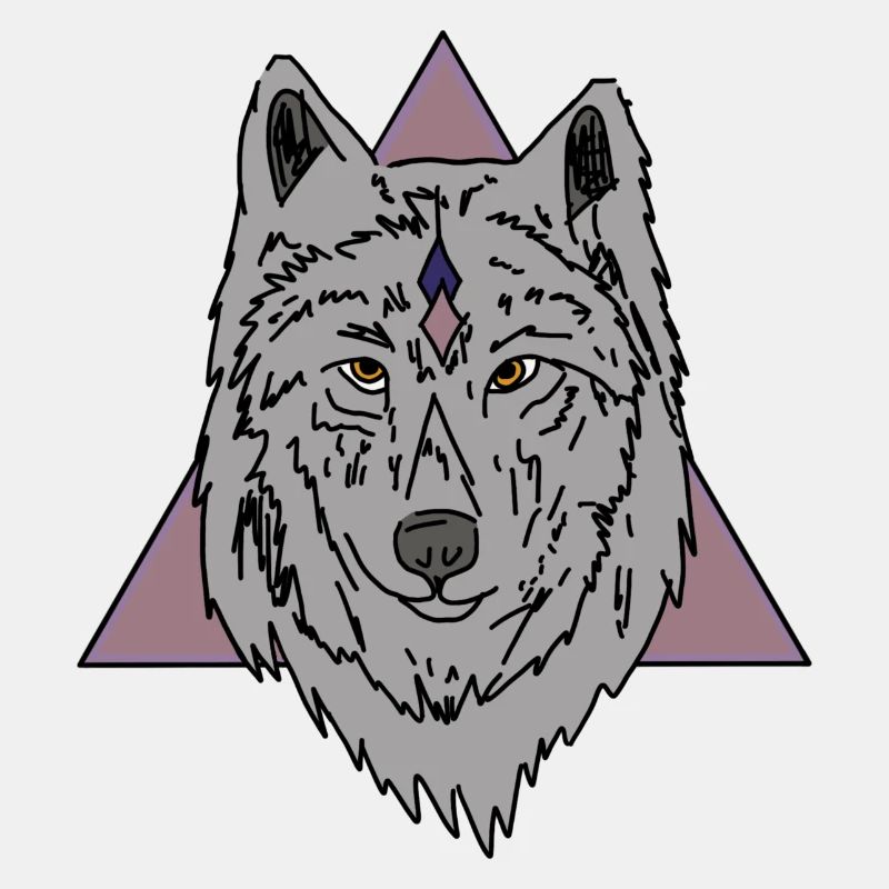 Kopf eines grauen Wolfes