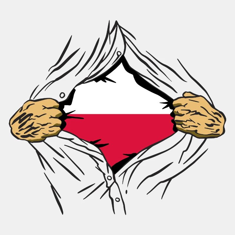 Drapeau de Pologne utilisé Look Polska Drapeau polonais