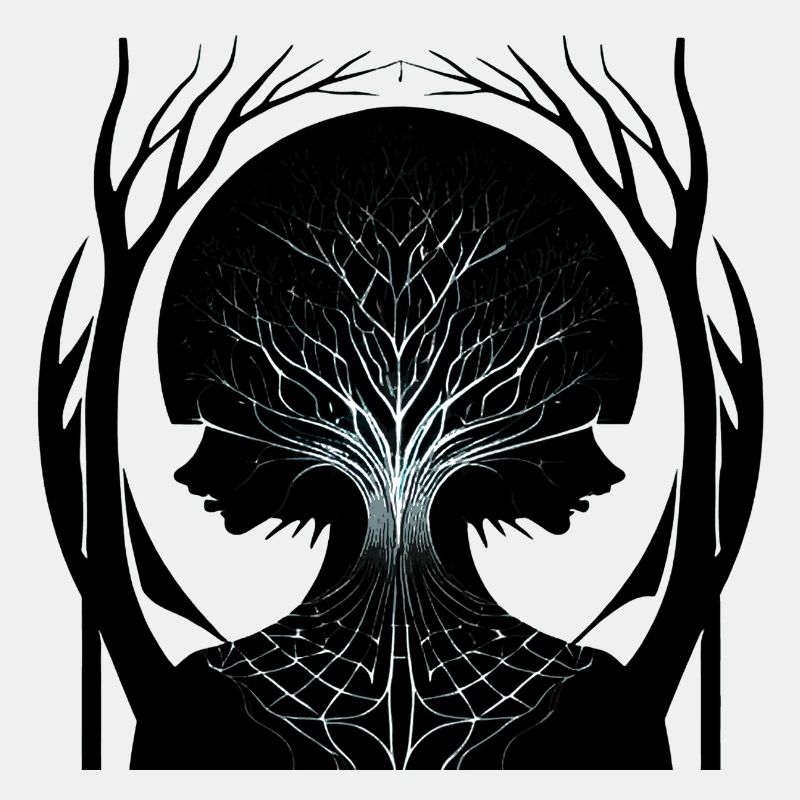 baum des lebens, baum,abstrakt,frau,äste