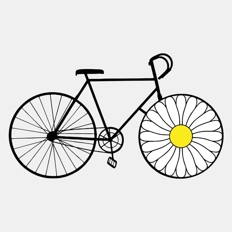 Vélo, Vélo de course, Margerite, Fleuri _color
