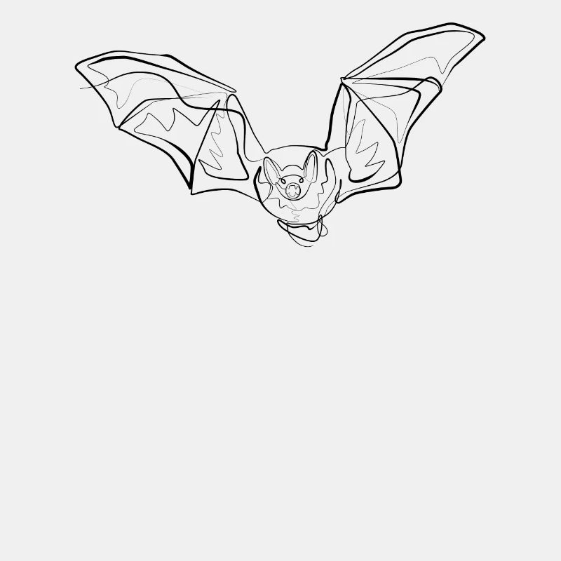 Bat - one line drawing