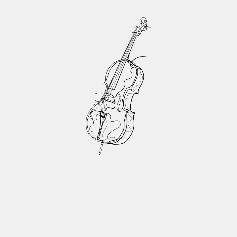 Cello - one line drawing
