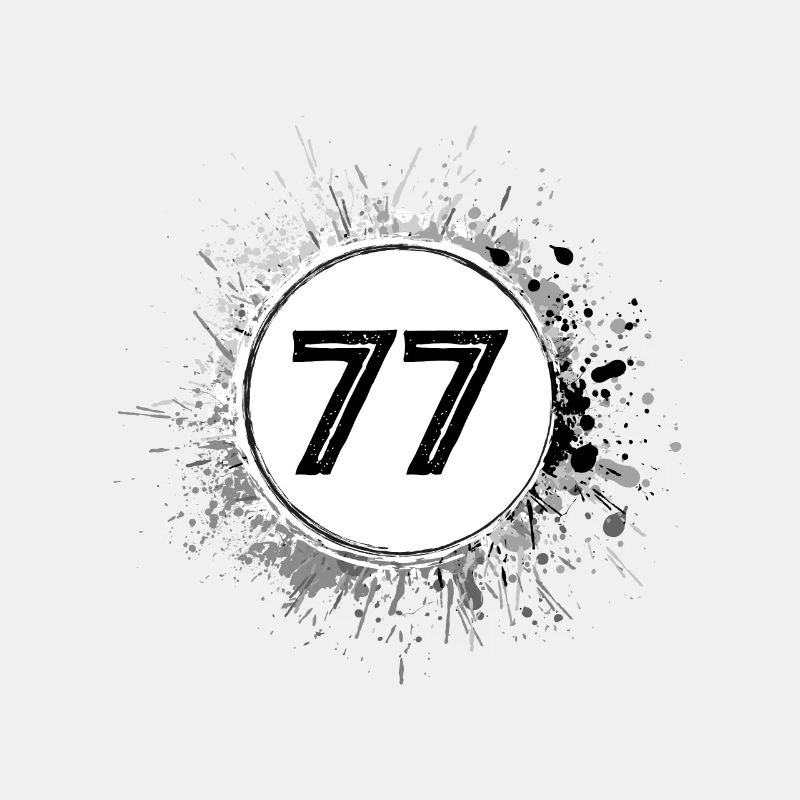 77 Zahl Klecks