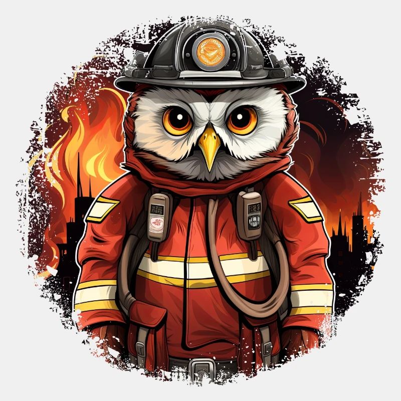 Feuerwehrfrau Eule
