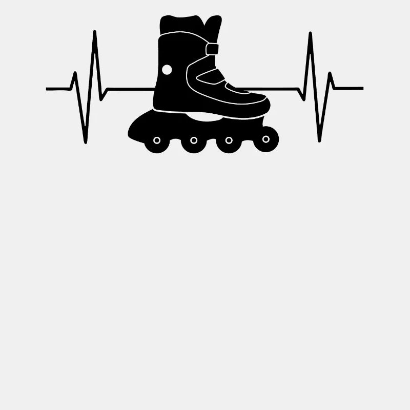 Inline skating gift rollerblading EKG line