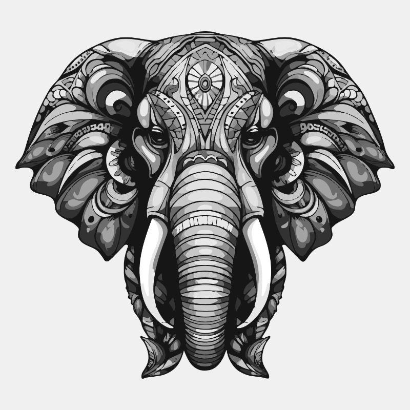 Elefant Tier Kopf