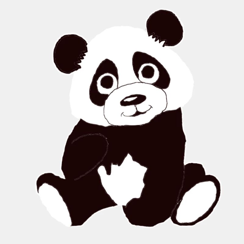 Panda (logo small, white)