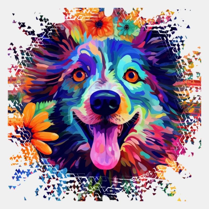 Mehrfarbiger Hund