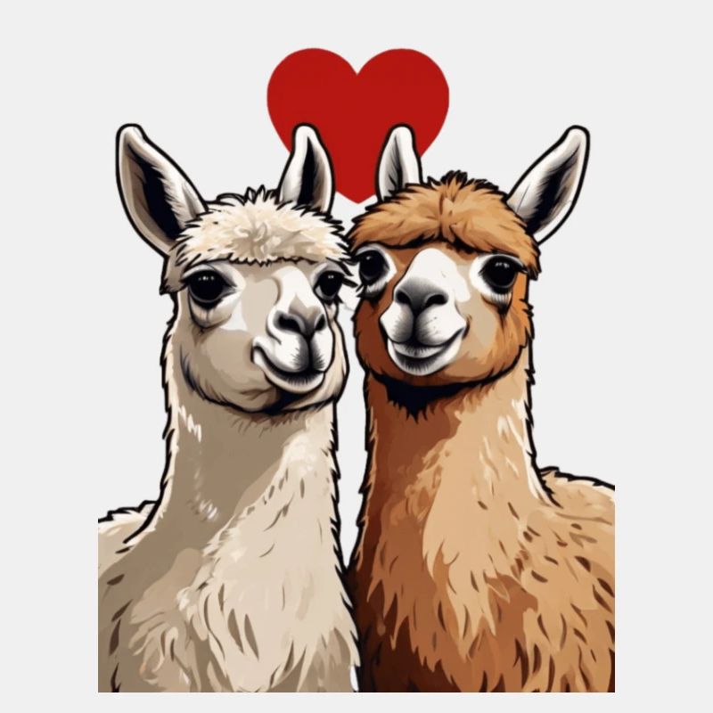Verliebte Lamas