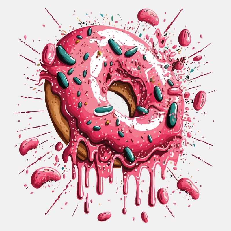 Rosa gefrosteter Donut