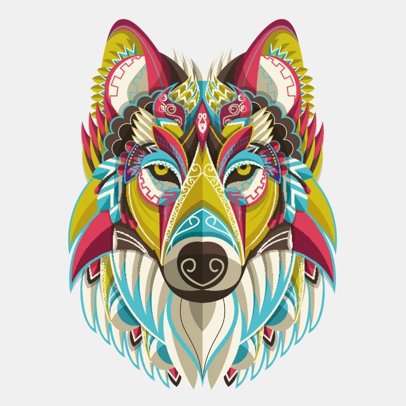 farbiger Wolf