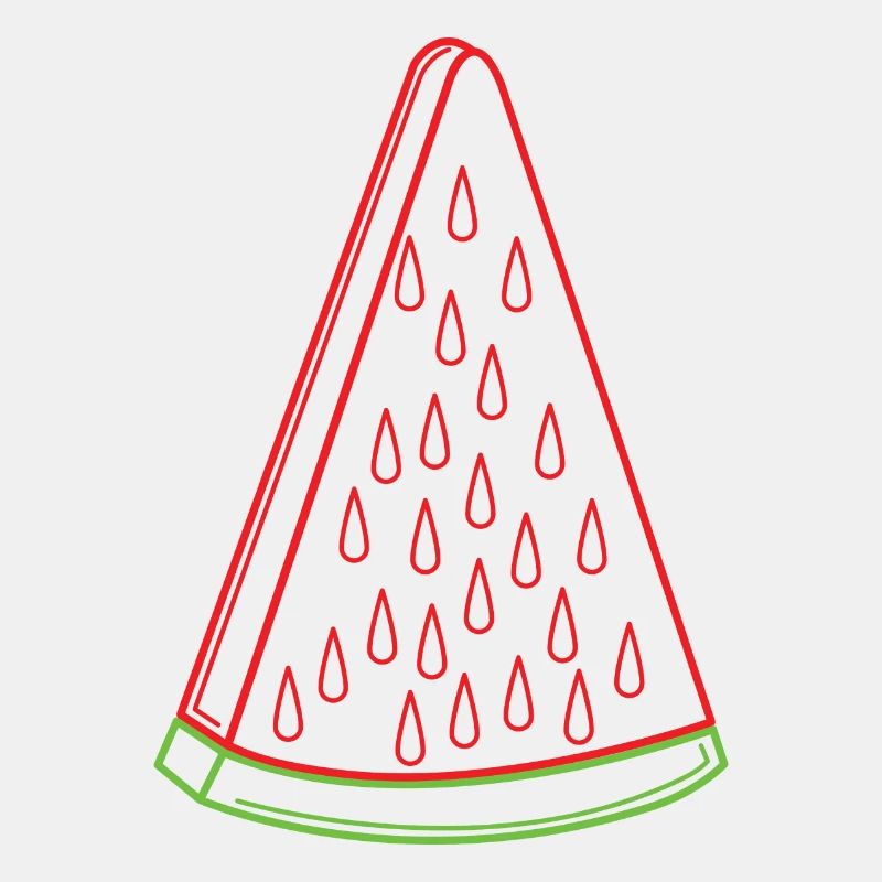 Wassermelone Umriss Sommer Fruchtig