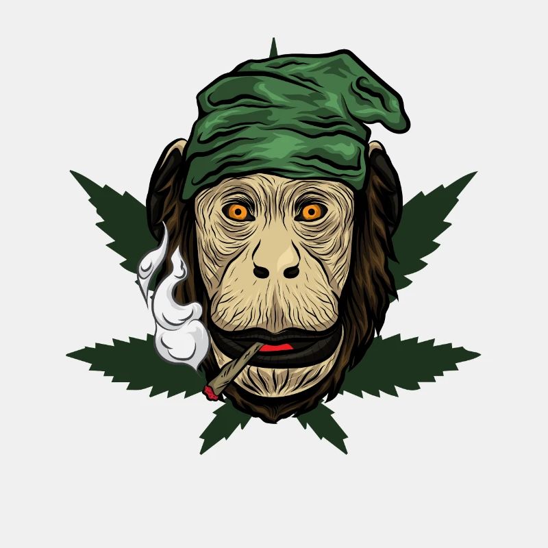 Kiffender Affe Mit Joint