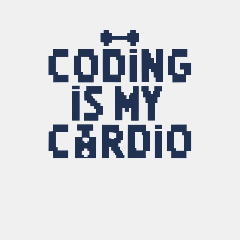 Coding Is My Cardio | 8-bit Retro Programmierer