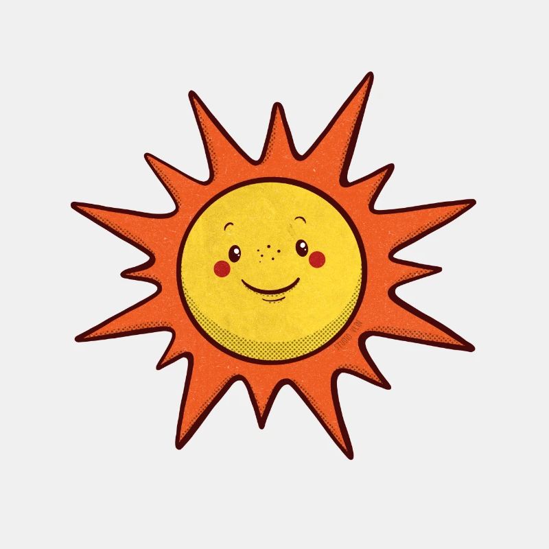 süße Sonne im Retro-Stil