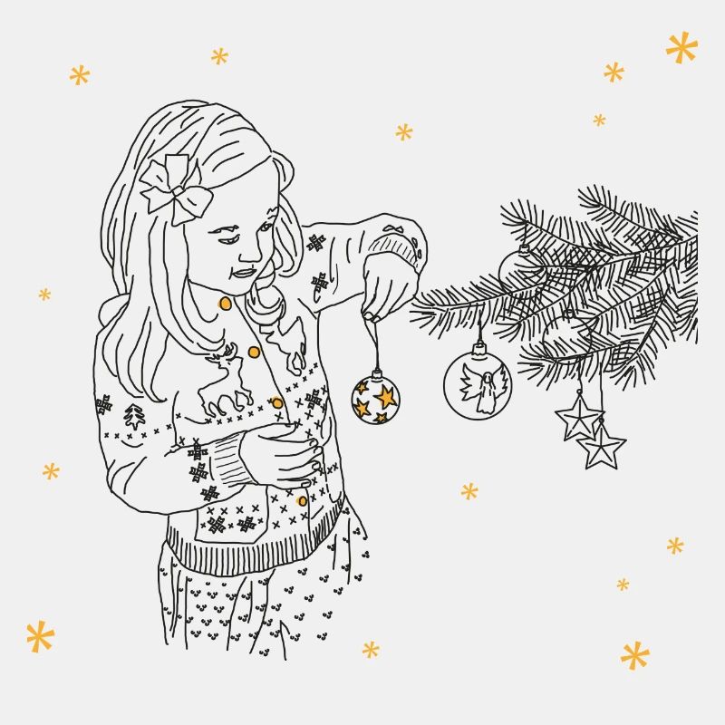Christmas tree decorating