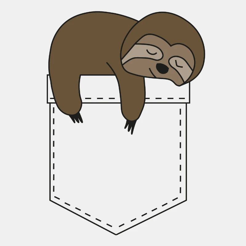 Faultier in Brusttasche