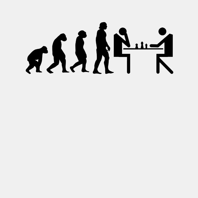 Evolution Schach Schachbrett schachmatt Shirt