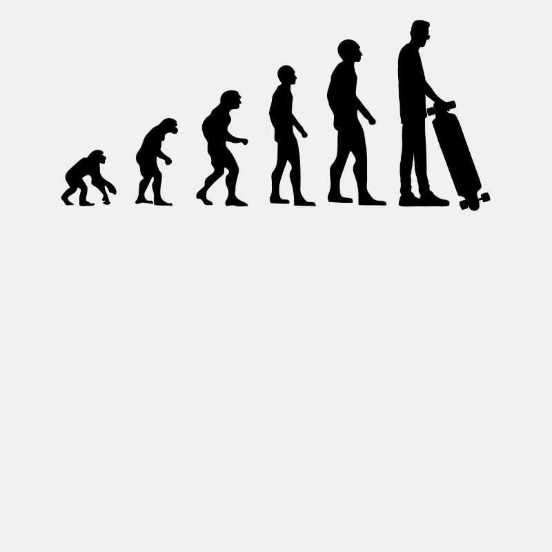 Skater Evolution Lustig Skateboardfahrer