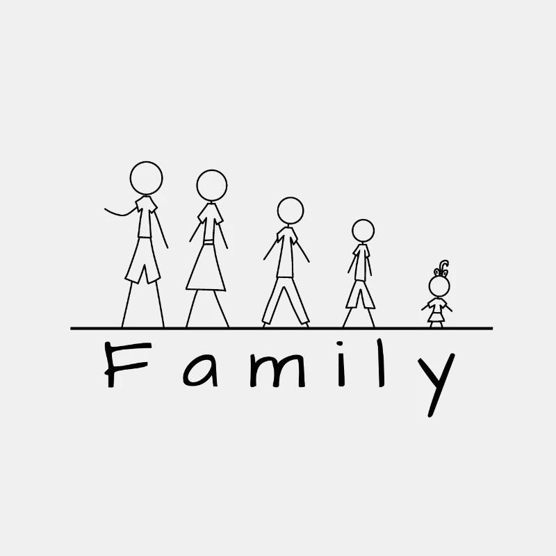 Strichmännchenfamilie