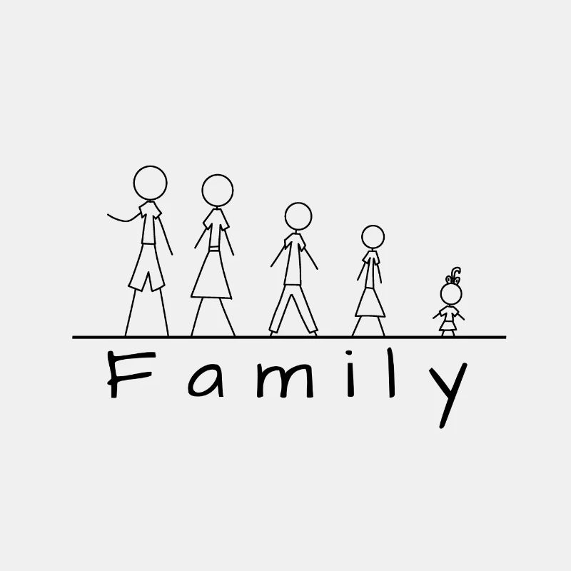 Strichmännchenfamilie