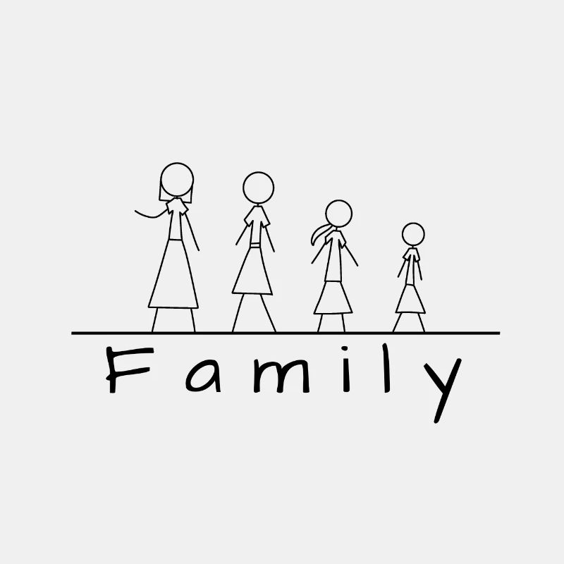 Strichmännchenfamilie