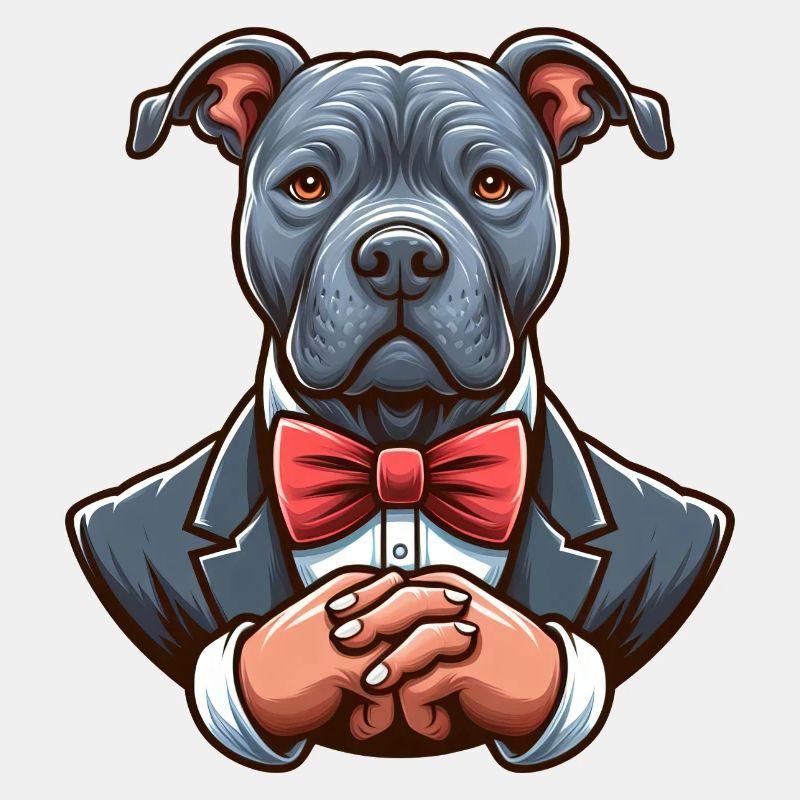 Pitbull trägt Smoking